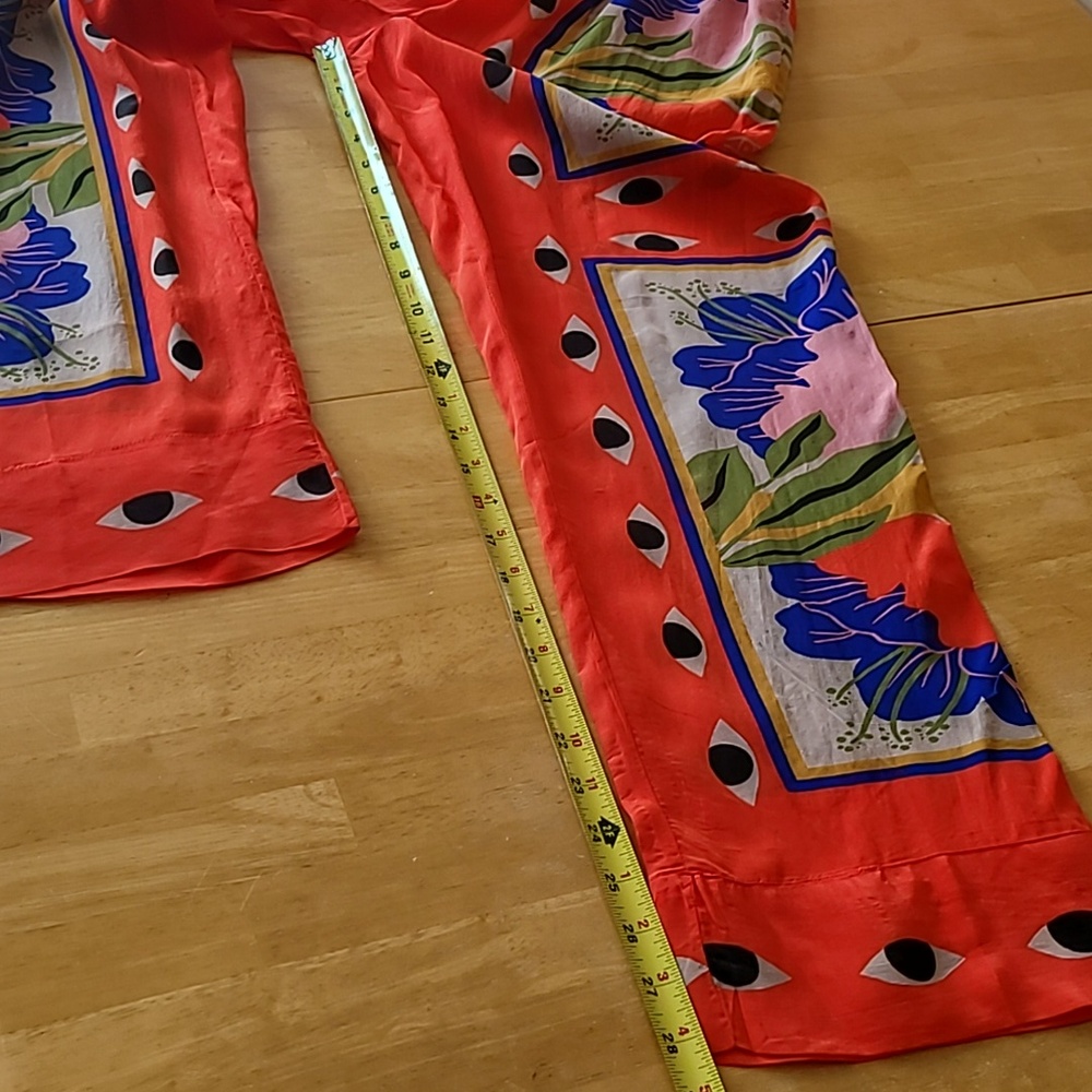 Farm Rio Surreal Scarf Pajama Trousers Pull-on Pants - Picture 13 of 15